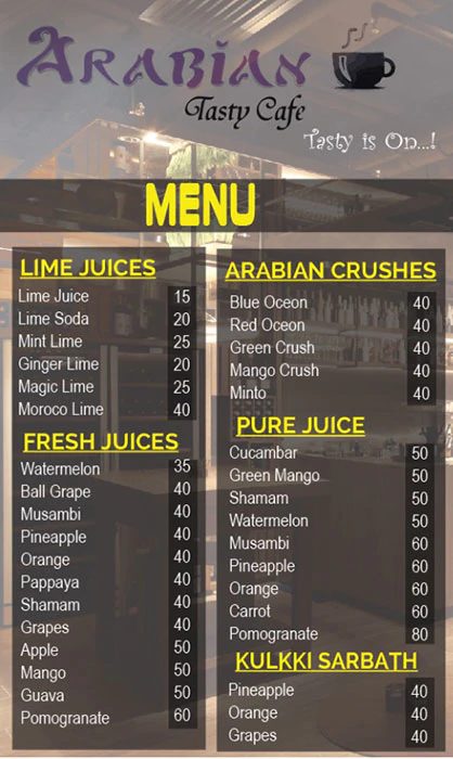 Arabian Tasty Cafe - Kulathoor - Trivandrum image 1