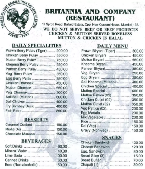 Britannia & Co. Restaurant - Fort - Mumbai image 1