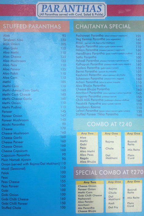 Chaitanya Paranthas - Dhole Patil Road - Pune image 4