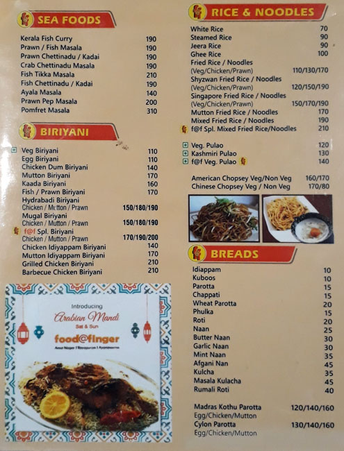 Food @ Finger - Anna Nagar West - Chennai image 4