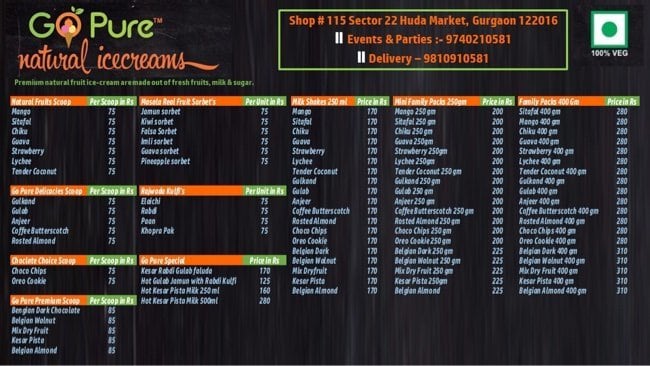GoPure Natural Icecream - Sector 22 - Gurgaon image 1