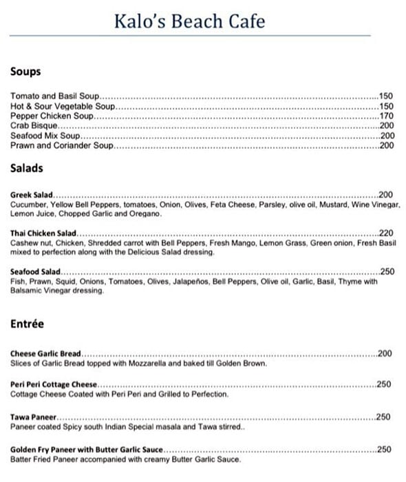 Kalo's Beach Cafe - Mahabalipuram - Chennai image 4