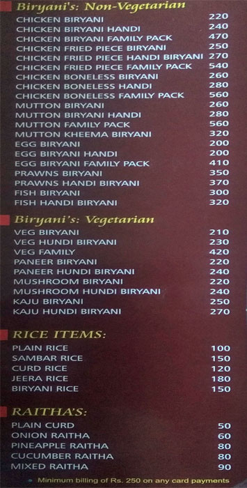 Moghuls Paradiez Biryani House - SR Nagar - Hyderabad image 4