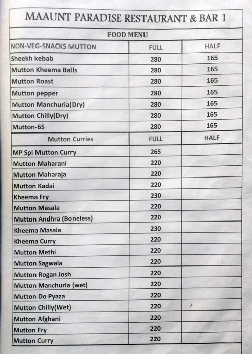 Mount Paradise Restaurant - S D Road - Secunderabad image 14