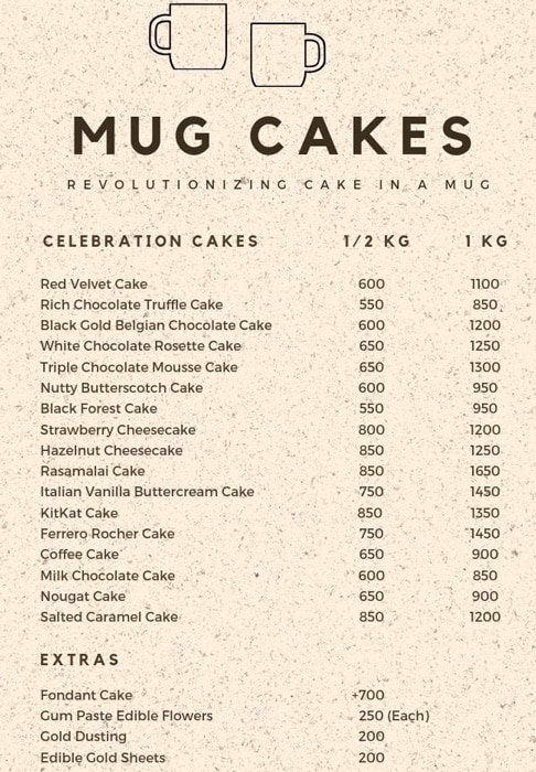 Mug Cakes - Kilpauk - Chennai image 1