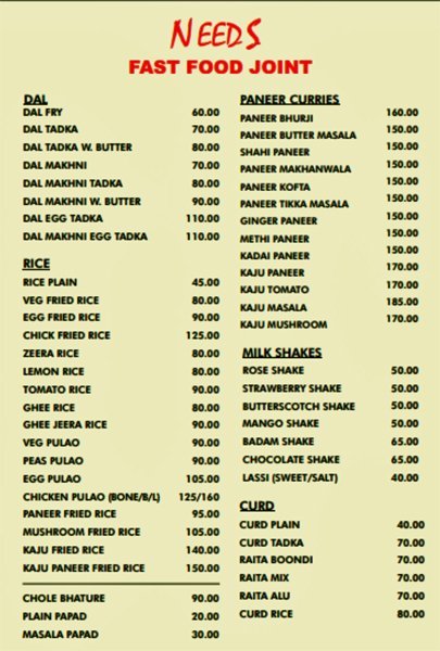 Needs Fast Food Joint - Begumpet - Hyderabad image 2