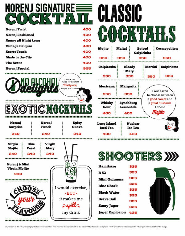 Norenj Wine Dine & Fresh Beer Cafe - SS Plaza Mall - South City 2 - Gurgaon image 4