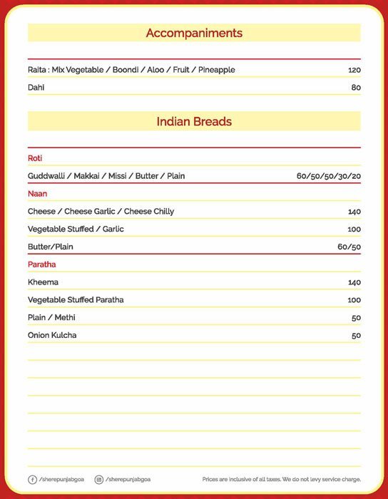 Sher E Punjab Restaurant - Panjim - Goa image 9