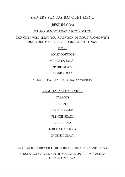 Shivers Garden Restaurant - Candolim - Goa image 1