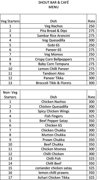 Shout Bar & Cafe - Ramapuram - Chennai image 2