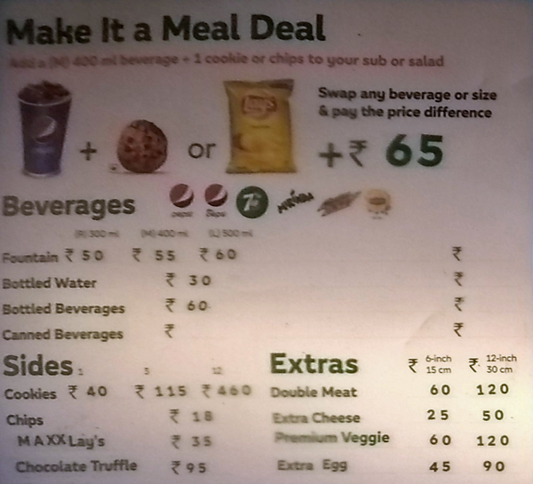 Subway - Ascendas Park Square Mall - Whitefield - Bangalore image 2