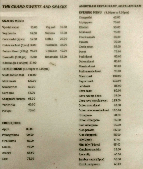 The Grand Sweets And Snacks - Anna Nagar West - Chennai image 2