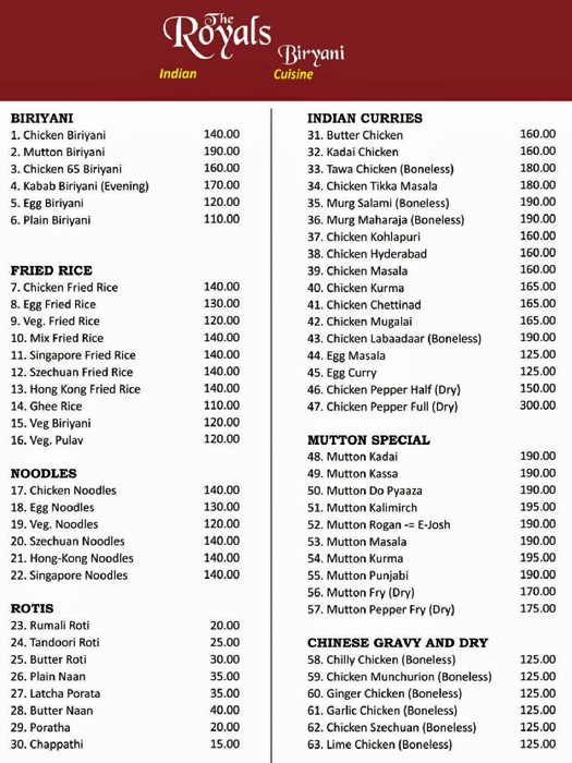 The Royals Biryani - Perungudi - Chennai image 1