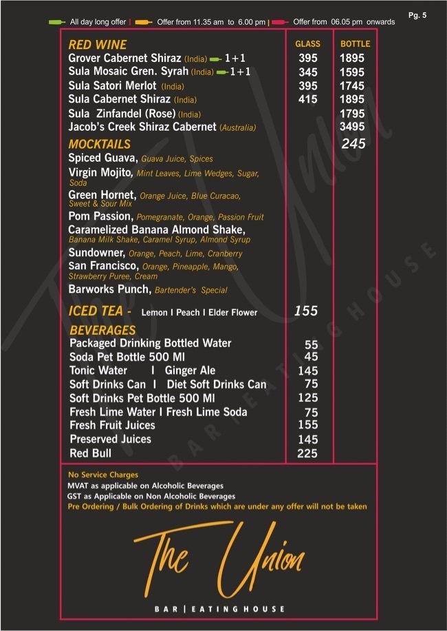 The Union Bar & Eating House - Vashi - Navi Mumbai image 2