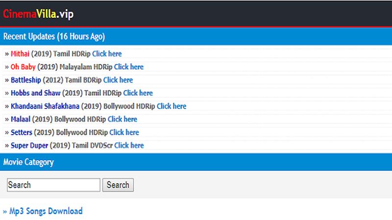 CinemaVilla (Updated 2023) - Best Website to Download Movies