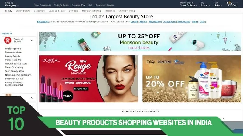 Top 10 Beauty Products Shopping Websites In India