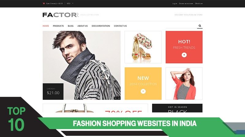 Top 10 Online Fashion Shopping Websites In India