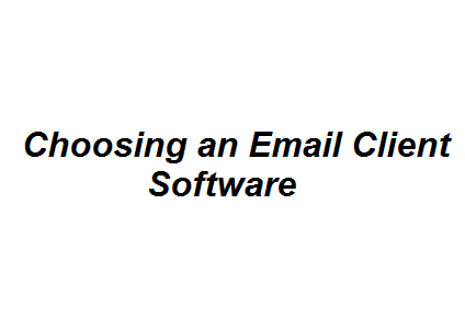 Choosing an Email Client Software Image