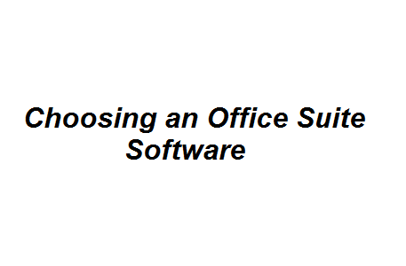 Choosing an Office Suite Software Image