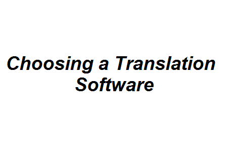 Choosing a Translation Software Image