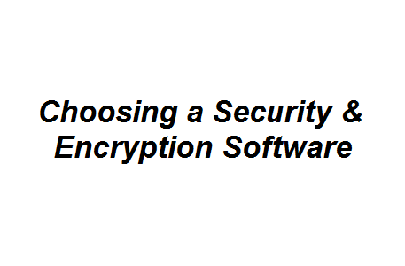 Choosing a Security & Encryption Software Image