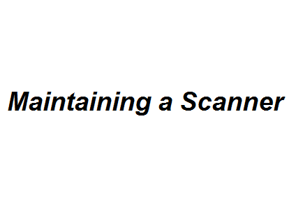 Maintaining a Scanner Image