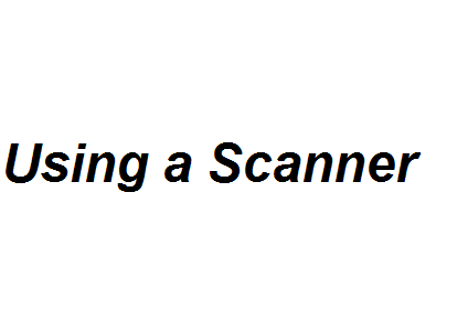 Using a Scanner Image