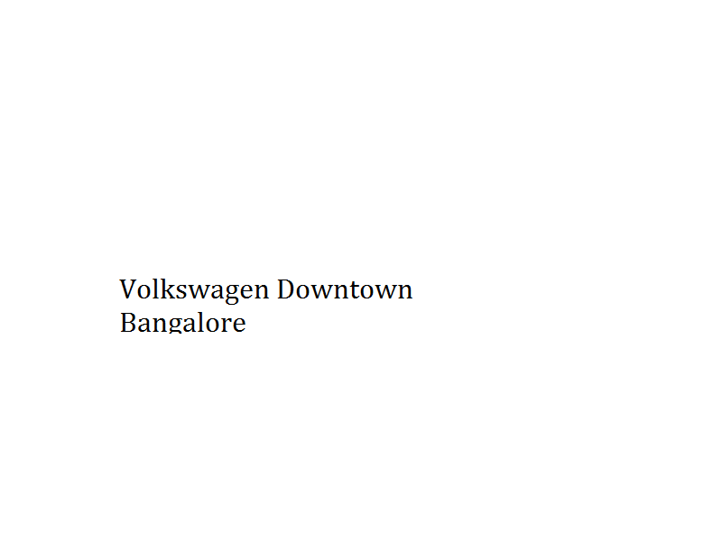 Volkswagen Downtown Bangalore Image