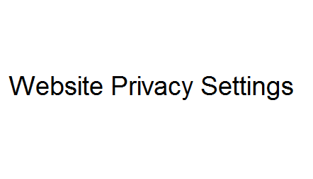 Website Privacy Settings Image