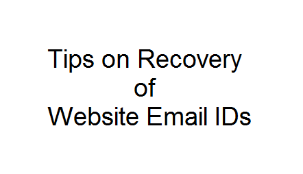 Tips on Recovery of Website Email IDs Image