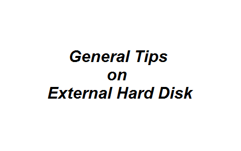 General Tips on External Hard Disk Image