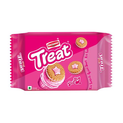 Britannia Treat Strawberry Biscuits Image