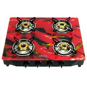 Suryaflame Glaze Designer Red Chilly 4 Burner Image