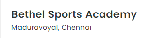 Bethel Sports Academy - Chennai Image