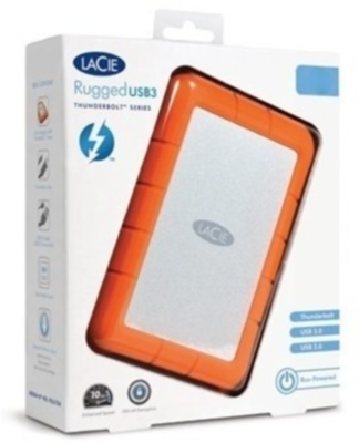 Lacie Rugged Usb 3.0 Thunderbolt 1 Tb External Hard Drive Image