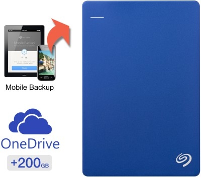 Seagate Backup Plus Slim 2 Tb 200 Gb Cloud Storage External Hard Drive Image