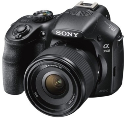 Sony Alpha A3500JY 20.1 MP Digital SLR Camera (Black) with 18 50 mm and 55 210 mm Lens Image