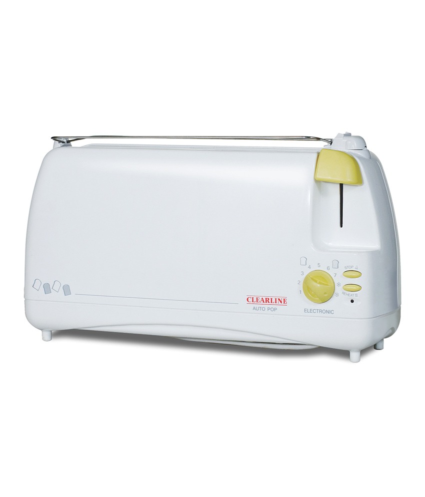 Clearline Auto Pop Up Toaster - 24 Month Warranty - Slide Out Crumb Tray 2 2 Slices Pop Up Toaster Image