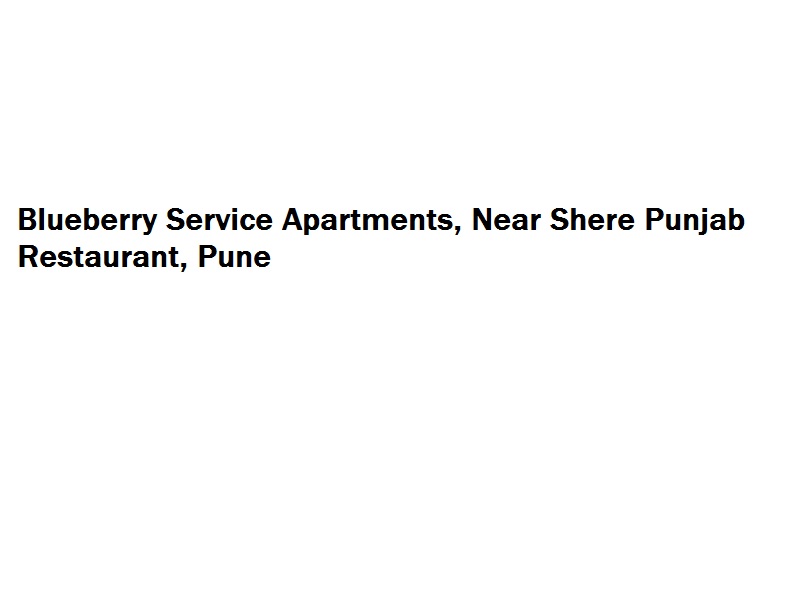 Blueberry Service Apartments - Near Shere Punjab Restaurant - Pune Image