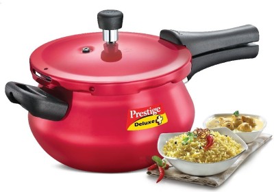 Prestige Deluxe Plus Silky Red 3.3 L Pressure Cooker Image