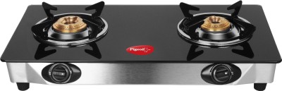 Pigeon Blackline Smart Glass Manual 2 Burner Gas Stove Image