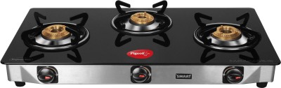 Pigeon Blackline Smart Glass Manual 3 Burner Gas Stove Image