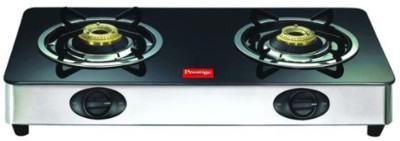 Prestige Marvel LP Gas Table with Glass Top Manual 2 Burner Gas Stove Image