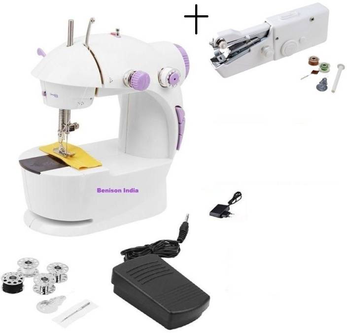 Benison India Handheld Handy Stitch & 4 in 1 Mini Portable Electric Sewing Machine Image