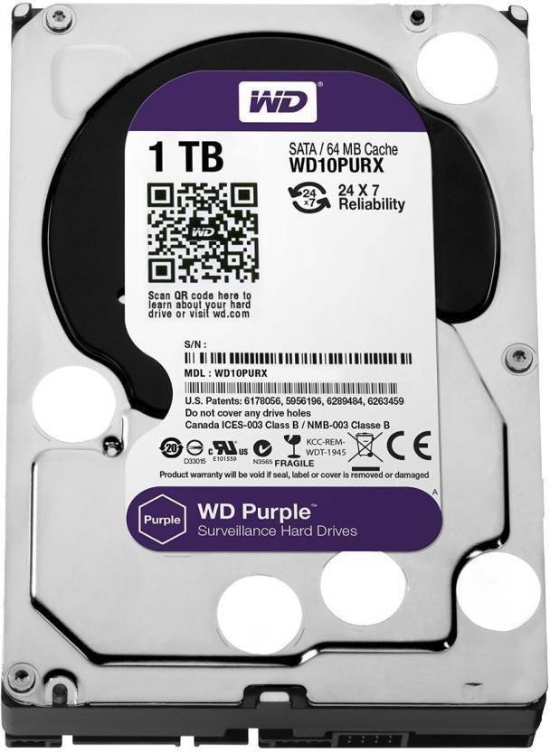 WD 1 TB Wired External Hard Disk Drive Image