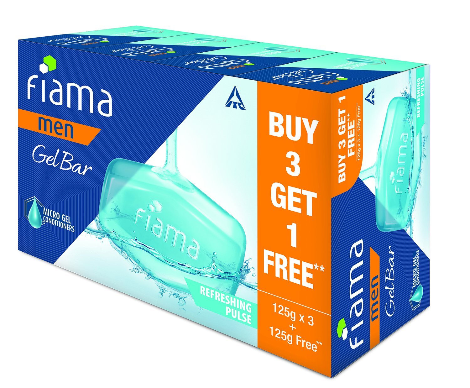 Fiama Di Wills Men Refreshing Pulse Gel Bar Image