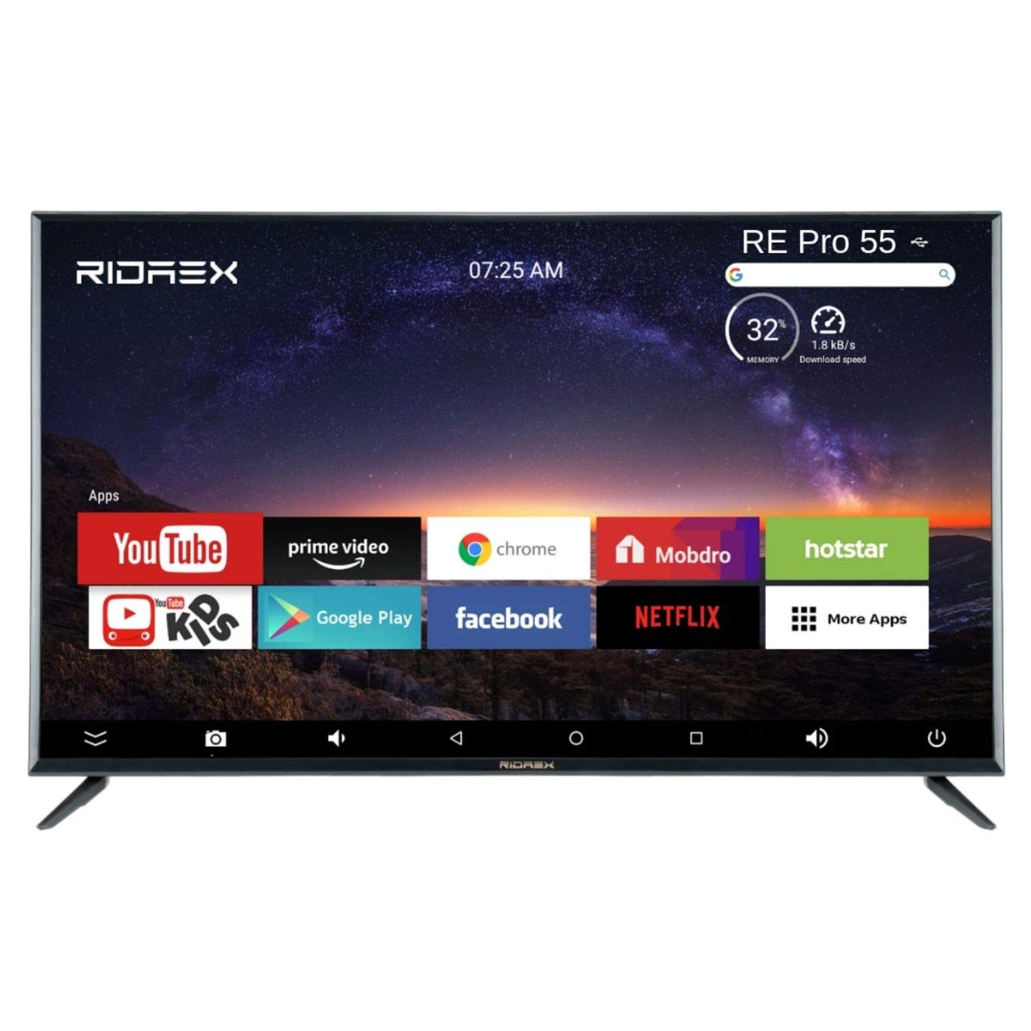 Ridaex RE-1550 Plus 55 Inch 4K DCI Android Smart TV Image