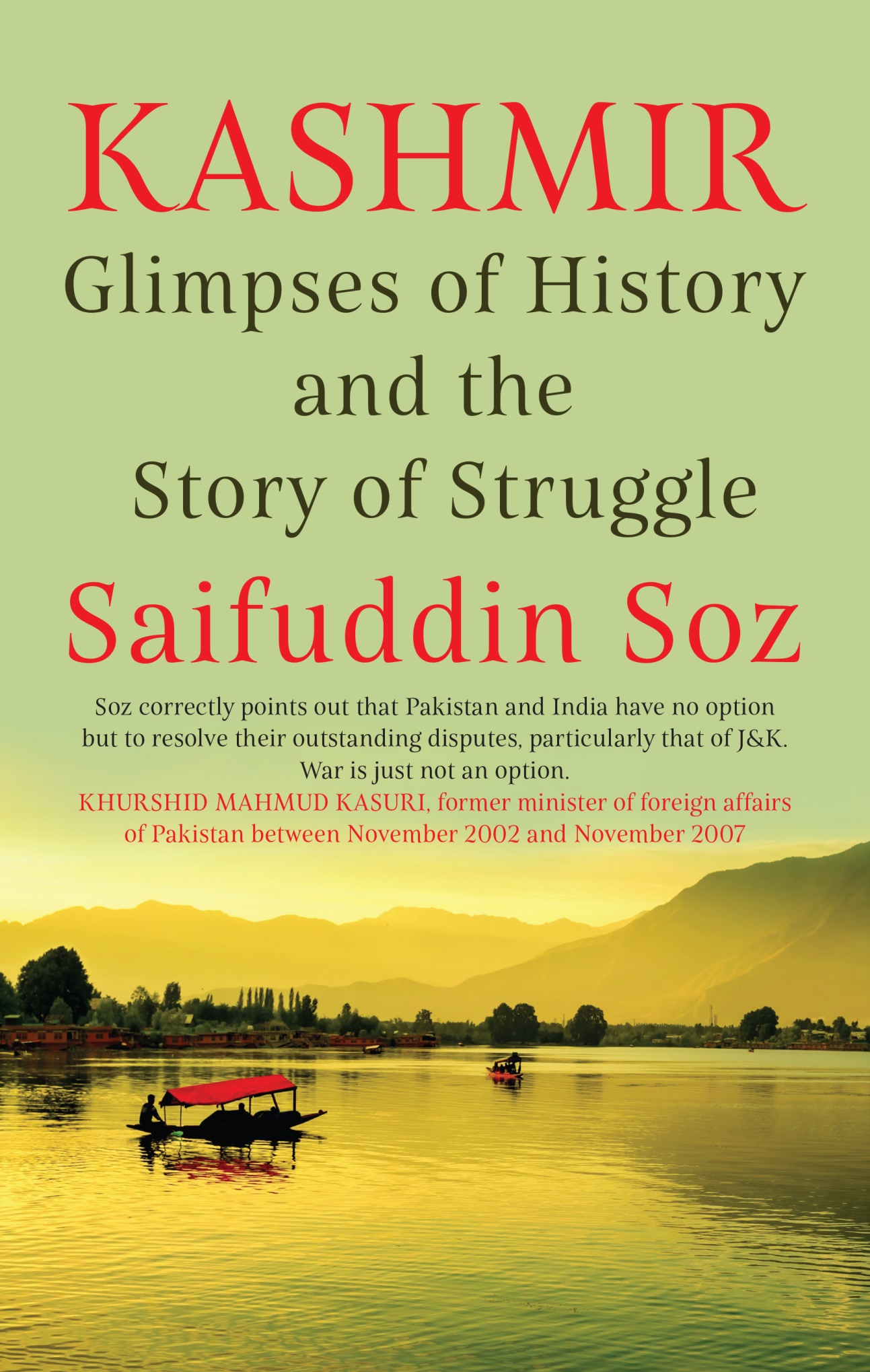 Kashmir: Glimpses of History and the Story of Struggle - Saifuddin Soz Image