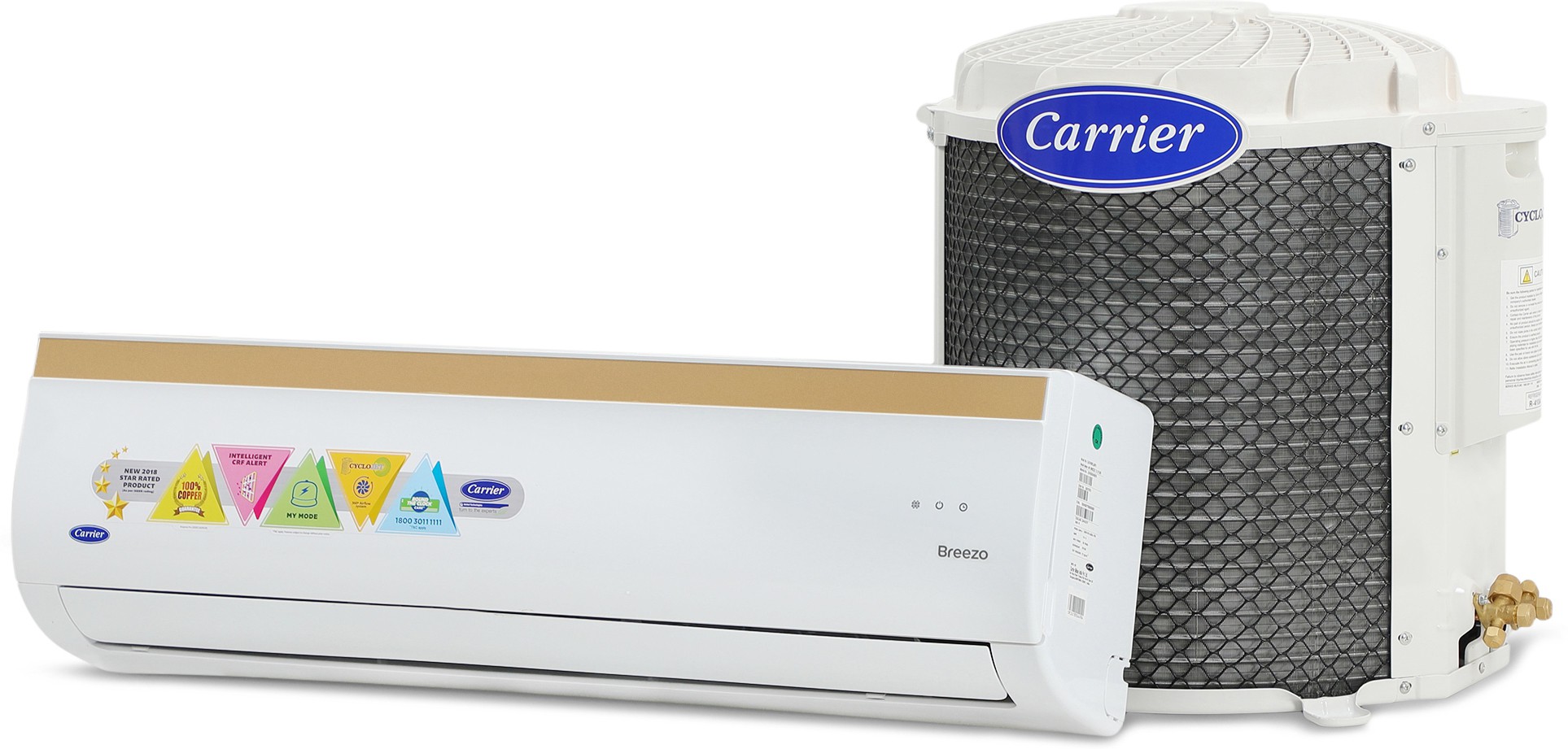 Carrier 14K BREEZO - CAS14BR3J8F0 1.2 Ton 3 Star BEE Rating 2018 Split AC Image