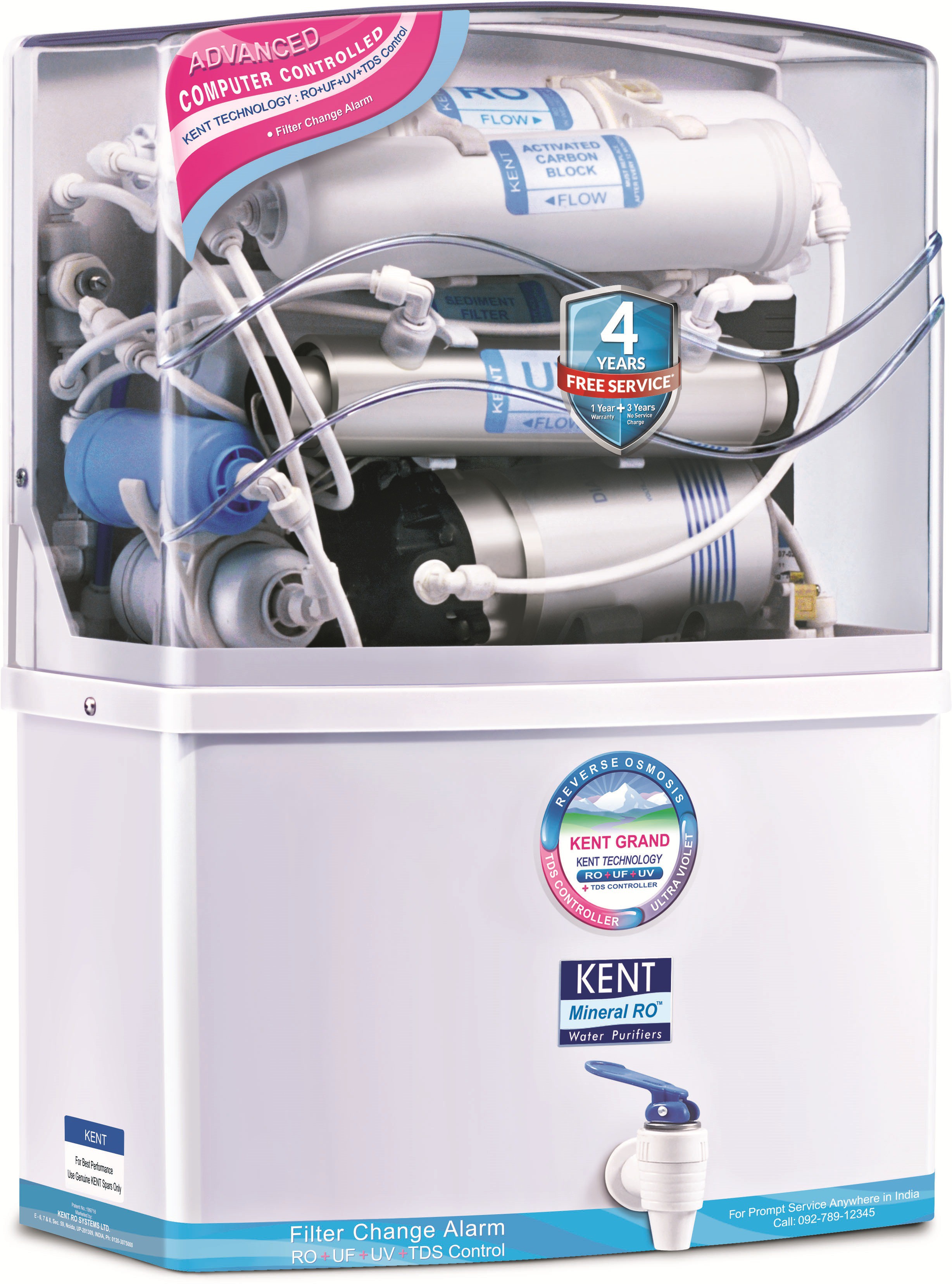 Kent GRAND MINERAL (11007) 8 L RO + UV +UF Water Purifier Image